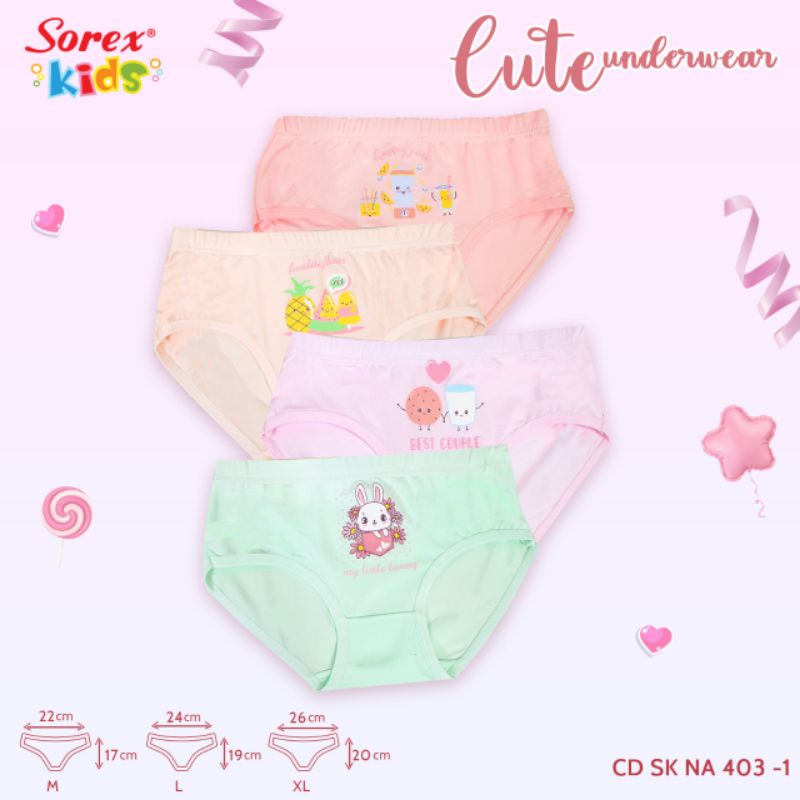 Sorex Kids NA 403 cute Celana dalam anak perempuan