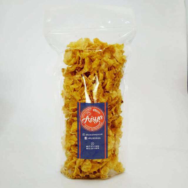 

Emping Jagung corn flakes / Keripik Jagung Asin Gurih Renyah