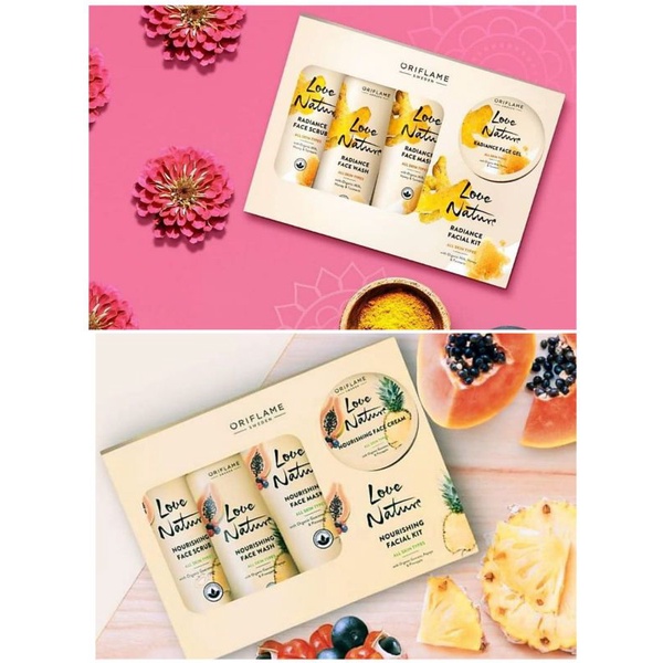 Love Nature Radiance Facial Kit With Organic Milk Honey and Turmeric/ Nourishing Facial Kit