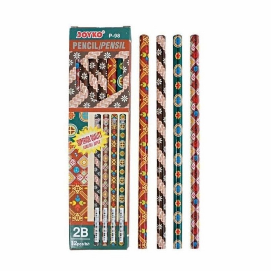 

[1 PACK] Pensil Pecil 2B JOYKO P-98 Motif Batik
