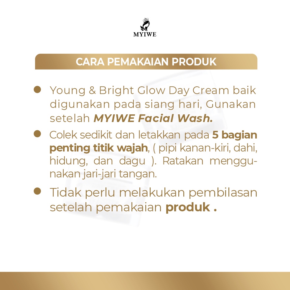 MYIWE Glow Day Cream - Krim Siang Pencerah Wajah Ber SPF 30