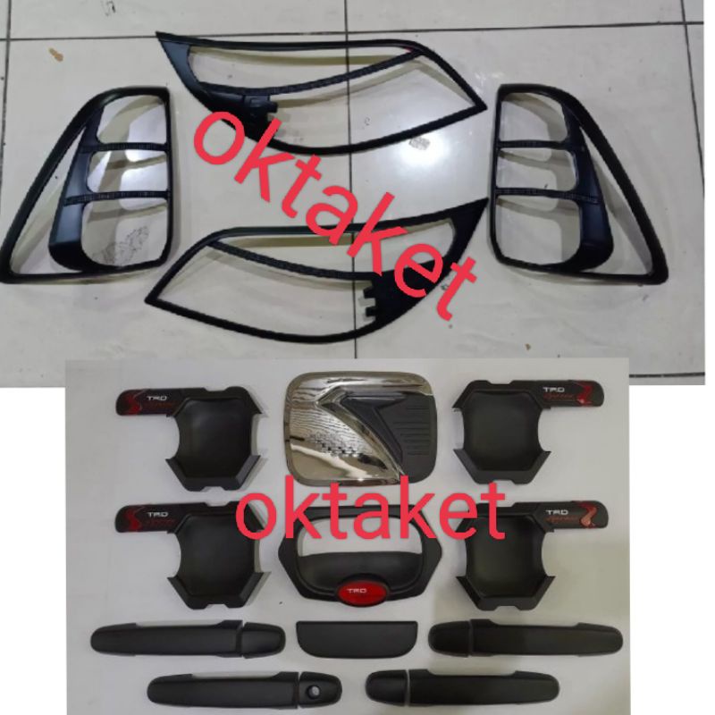 paket lengkap Rush Terios 2012-2014 hitam Trd Sportivo Garnish depan belakang outer handle tank cover