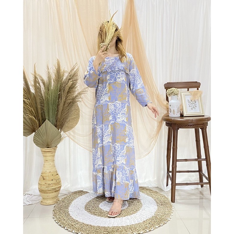 longdress huza, daster batik huza, batik huza