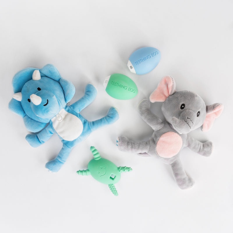 The Teething Egg Teething Pal | Boneka Plush Teether Gigitan Bayi