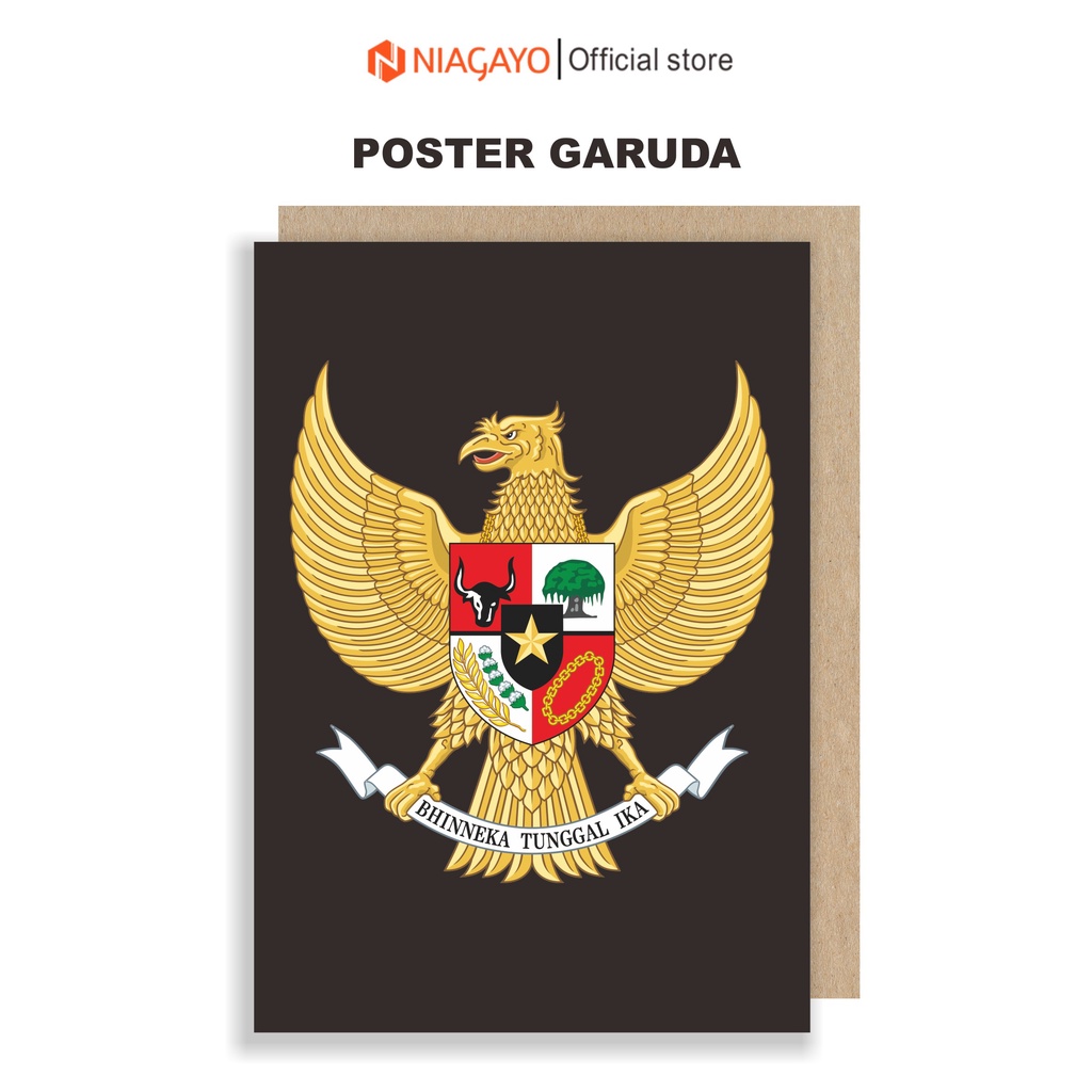 Jual Poster Garuda Pancasila Lambang Negara Indonesia Pajangan Dinding ...