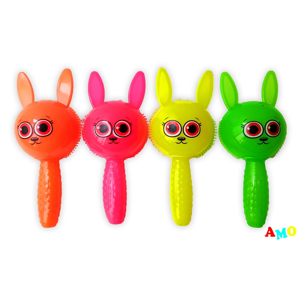 PUFFER BALL CUTE ANIMAL LAMPU STICK 104/ Mainan Anak Balita lucu yoyo Karet Animal Stick Rattle nyala Lampu