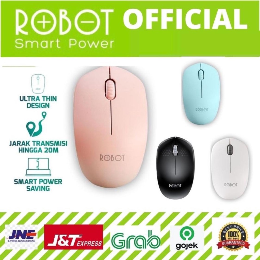 Mouse Wireless Robot M210 2.4Ghz GARANSI RESMI 1 TAHUN