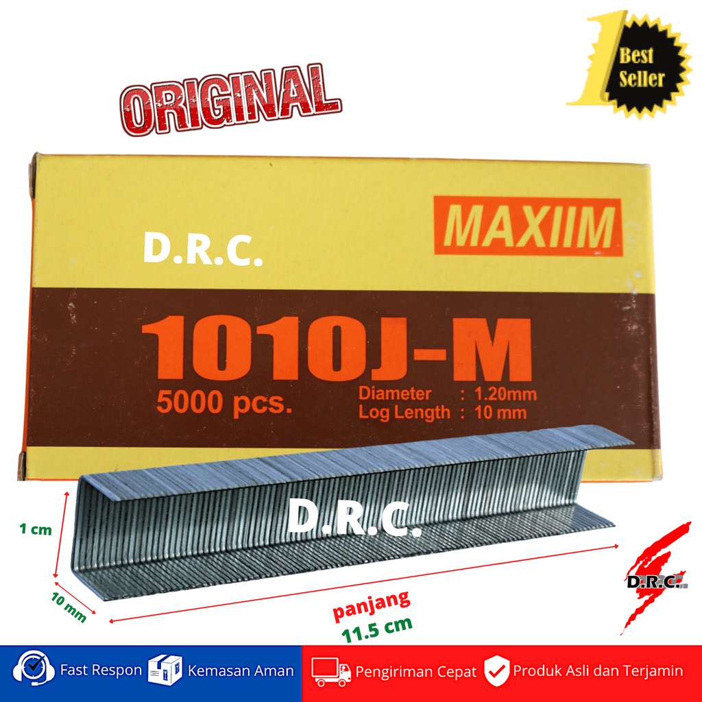 

Isi staples tembak MAXIIM 1010J-M isi gun tacker 10mm