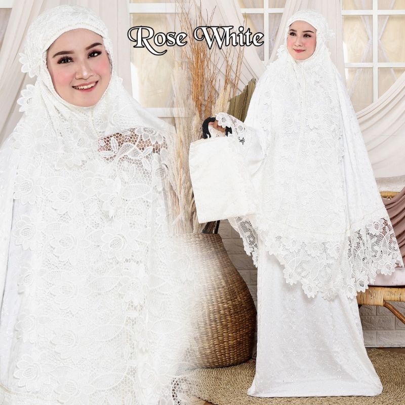 BISA COD Mukenah  SUTRA  jepang  full swarovski cocok untk hadia dan untk hantaran