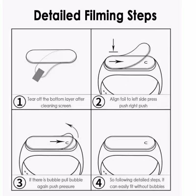 Anti Gores Xiaomi Mi Band 4/5/6 2D / 3D Screen Protector Mi Band 4/5/6 Smartband Screen Guard