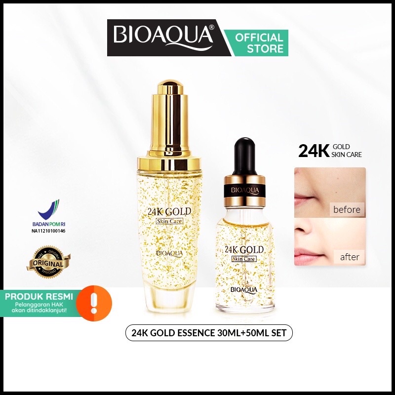 (BISA COD) BIOAQUA 24K GOLD SKIN CARE SERUM 30ml/50ml