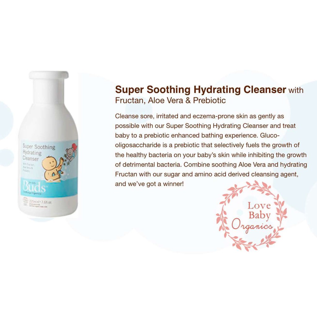 Buds Organics BSO - Super Soothing Hydrating Cleanser 225ml - Sabun Shampoo 2in1 Kulit Sensitif
