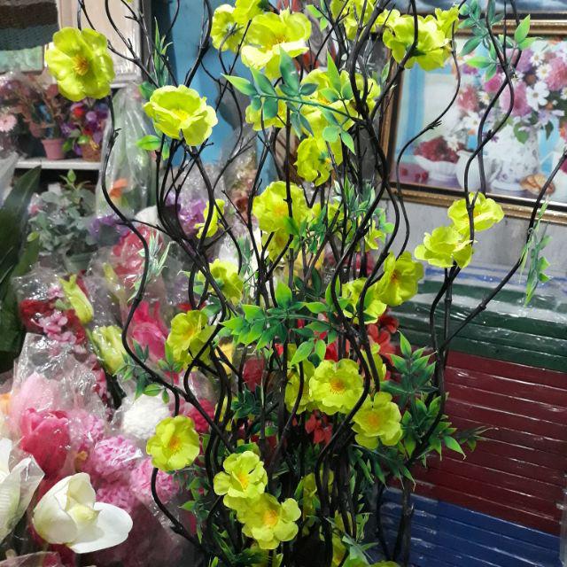 Bambu Ulir Bunga Bambu Bunga Artifisial Bunga Anyelir-Hijau