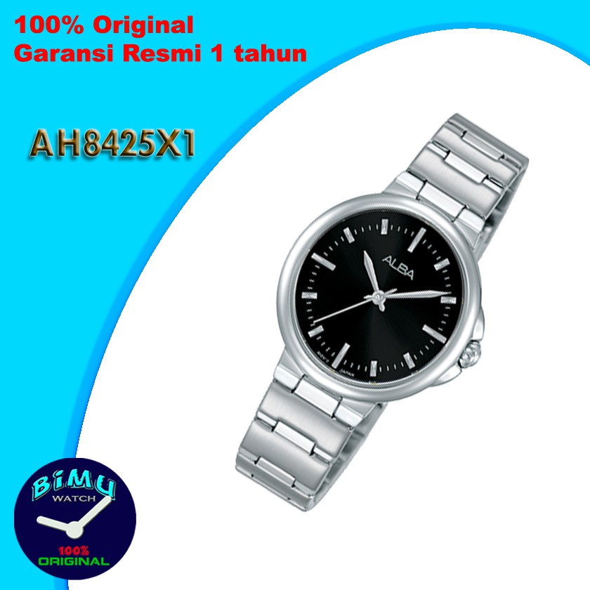 ALBA Ladies AH8425X1 Jam Tangan Wanita AH8425 Silver Stainless Steel