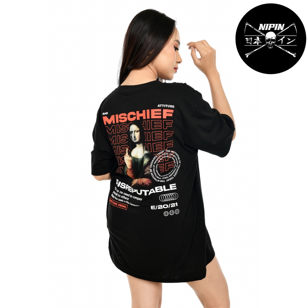 Promo Baju Distro Wanita Kaos Casual Pria Monalisa Clothing Deltone Original Termurah Bisa COD Karun