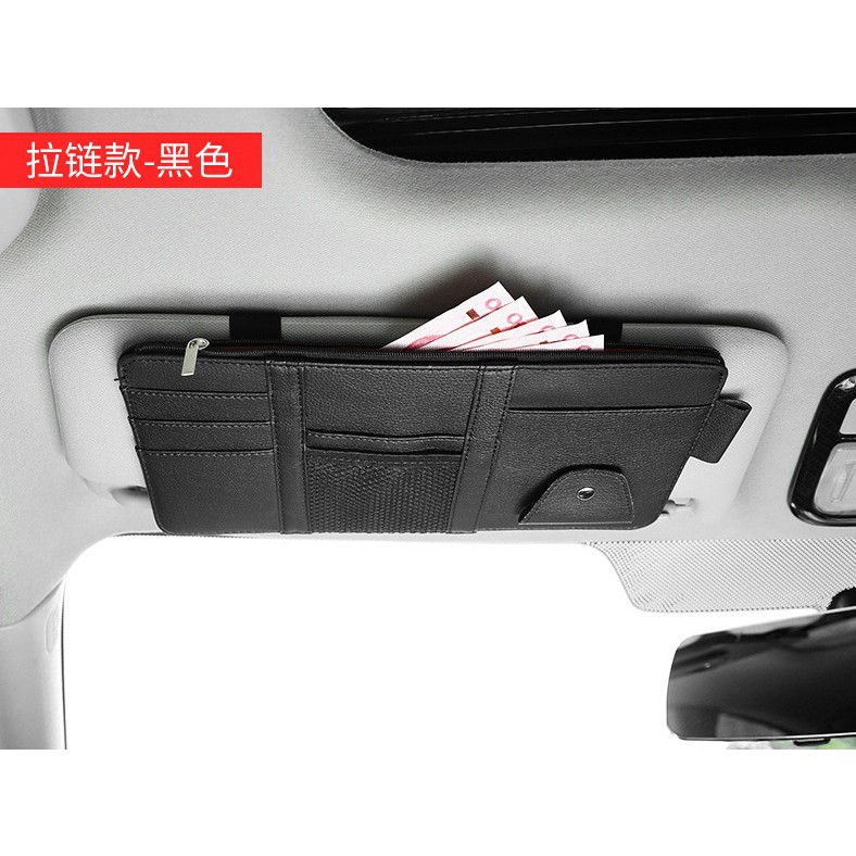 Dompet KULIT Sunvisor untuk Kartu, Uang, Karcis Parkir