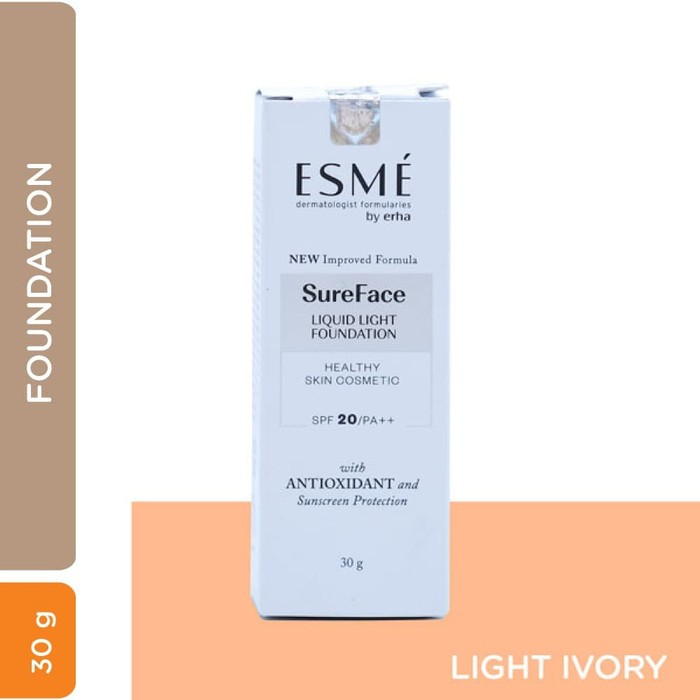 ERHA Alas Bedak Cair ESME Sureface Liquid Foundation - Anti Aging + SPF 20/PA++