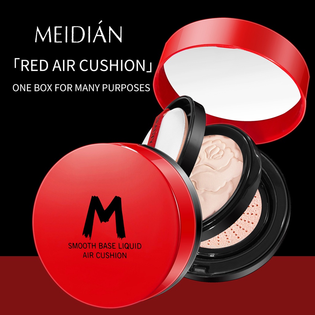 MEIDIAN SMOOTH BASE LIQUID AIR CUSHION COMBINATION BB CC CREAM DELICATE SILKY MOISTURIZING BRIGHTENING