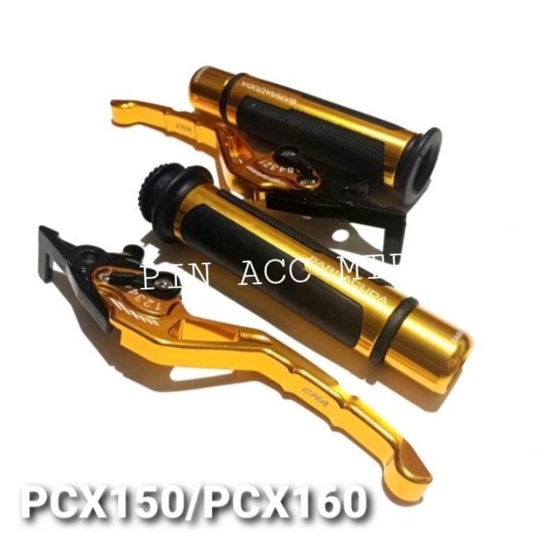 PAKET VARIASI PNP PCX150/PCX160 HANGRIP GAS BARRACUDA + HANDLE REM CENSI ( PNP PCX150 / PCX160 )( ADV 150)