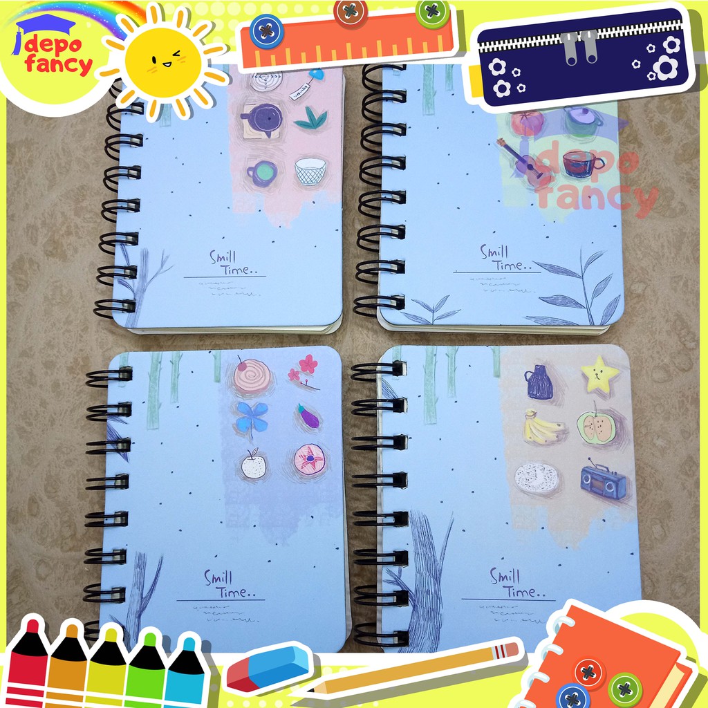 

Buku Tulis Mini Notebook Mini Memo Spiral Motif Fancy XQ100-6777