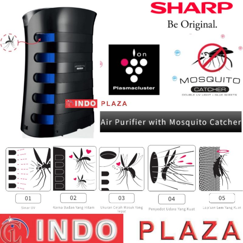 AIR PURIFIER SHARP with MOSQUITO CATCHER FP-JM30Y-BK AREA 23 M2