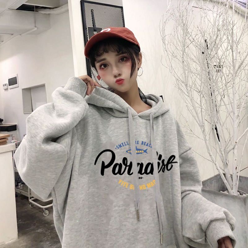 (S - 6XL) Hoodie PARADISE Jaket Jumper BIGSIZE OVERSIZE Cute Korean Harajuku style Jumbo Unisex Fleece Premium