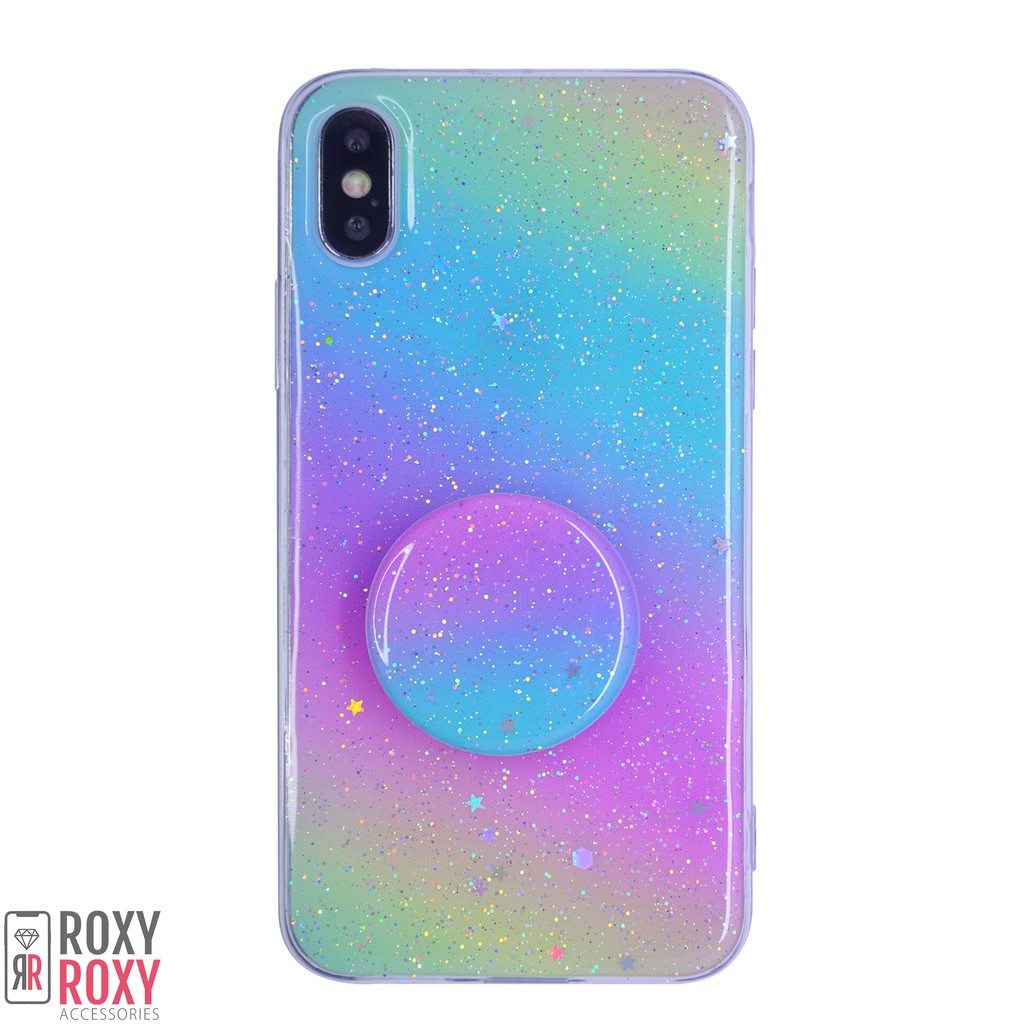 Roxyroxy - Softcase Motif Rainbow Bonus Popsocket Oppo  Reno 4 Reno 4F Oppo  Reno 2F- Oppo A31 2020