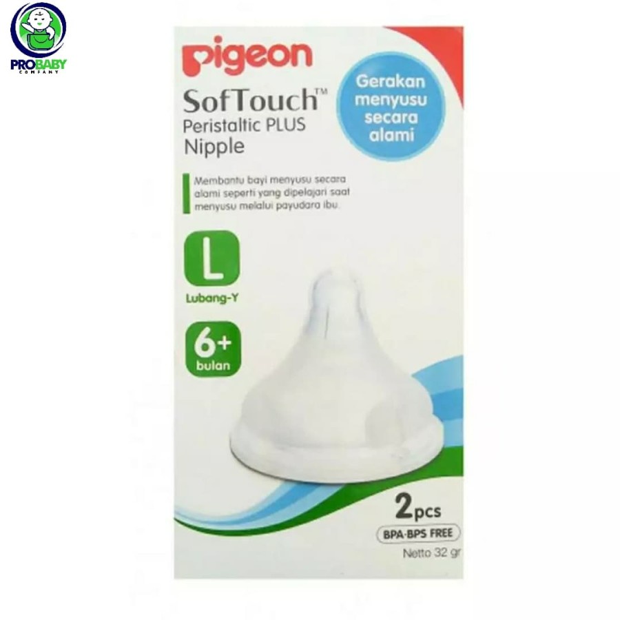 TERMURAH  Pigeon Nipple Peristaltic Plus Wide Neck SS M L Isi 2 Dot Pigeon [ORIGINAL PREMIUM