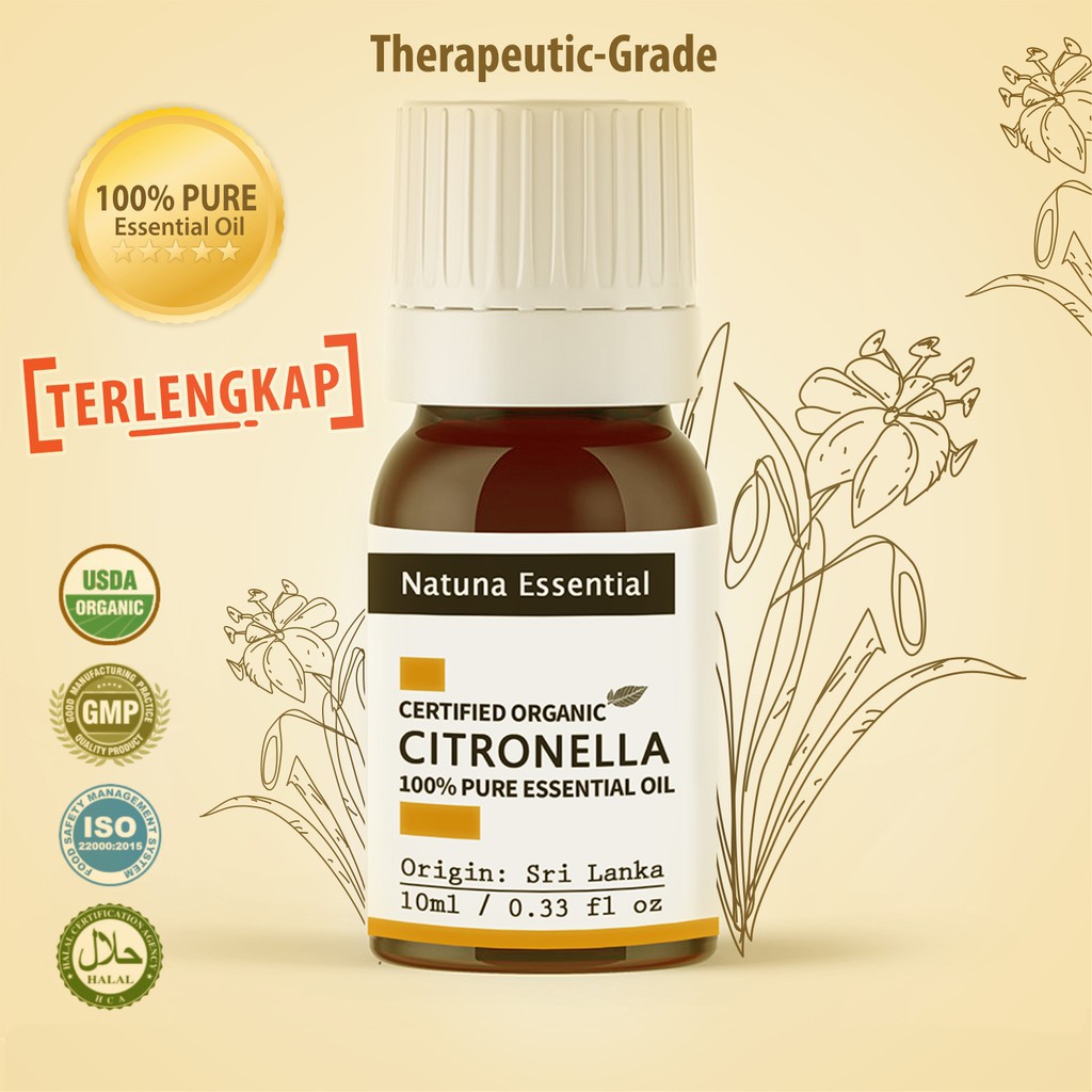 Natuna Citronella Essential Oil Minyak Essensial Atsiri Aroma Terapi EO Diffuser Difuser Humidifier