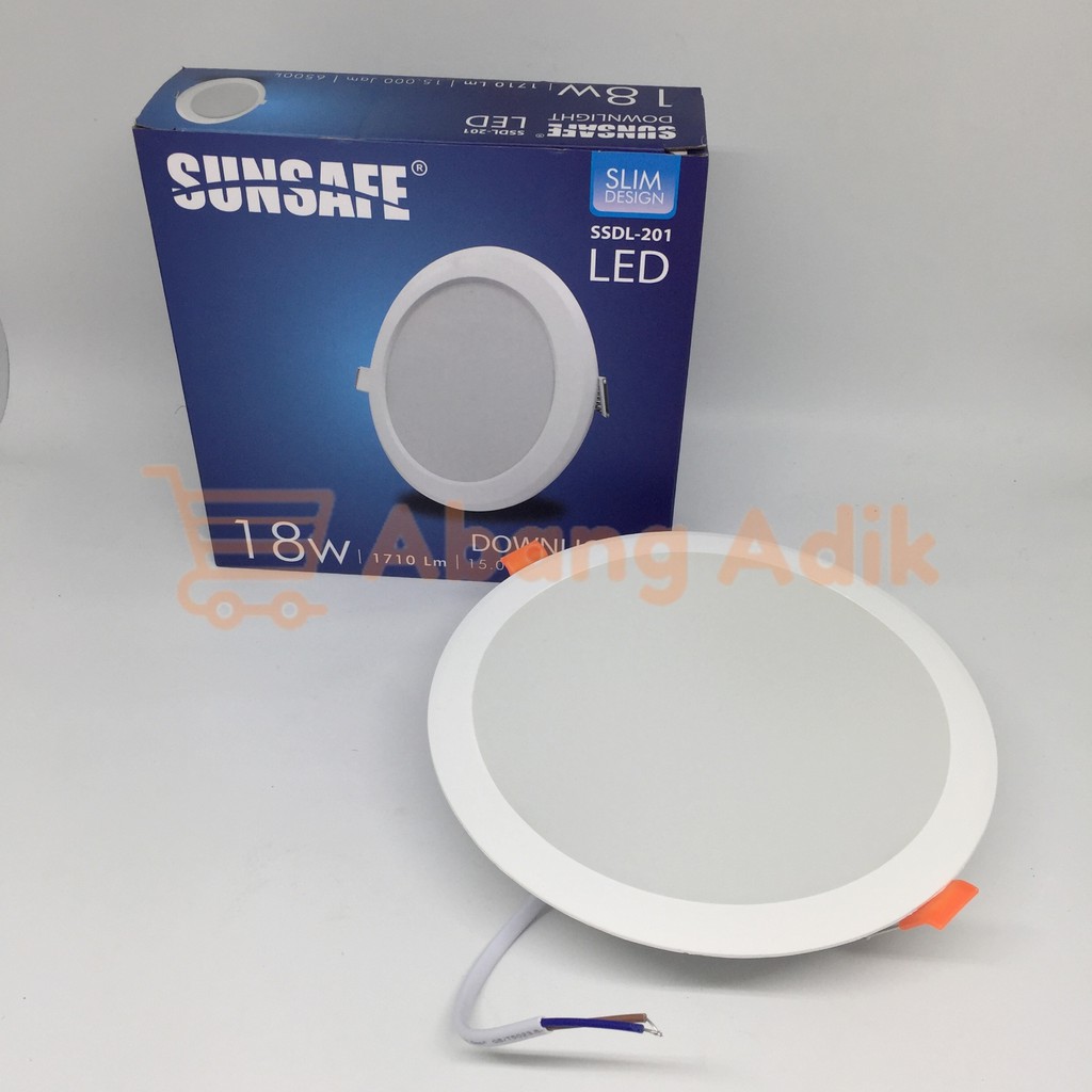 Sunsafe SSDL-201 18w Downlight LED Panel w IB 18 Watt Bulat Putih