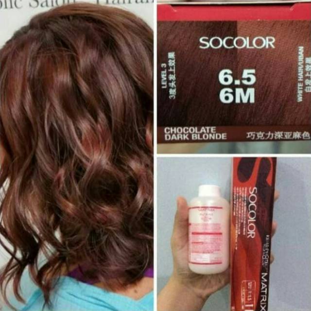Cat rambut matrix socolor 6.5/6M plus oxidant cream
