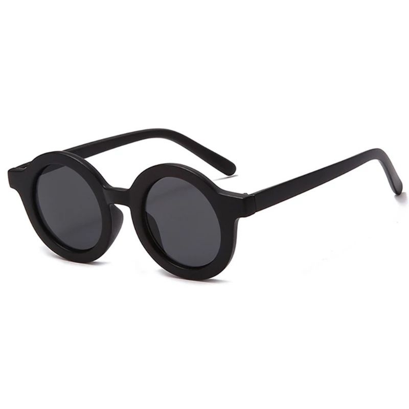 DK Kacamata Anak / Fashion Anak Terbaru FRAME 0-6y Bulat Unisex High Quality Import-Hitam