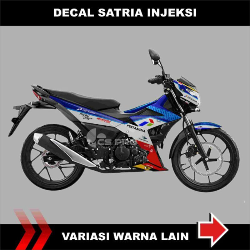 Decal Striping Satria Fu Injeksi Full Body Stiker Variasi Motif Mandalika