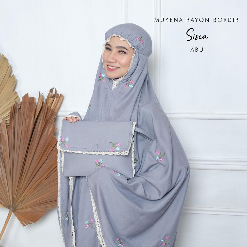 MUKENA BALI TASIK - MUKENA DEWASA RAYON BORDIR SISCA