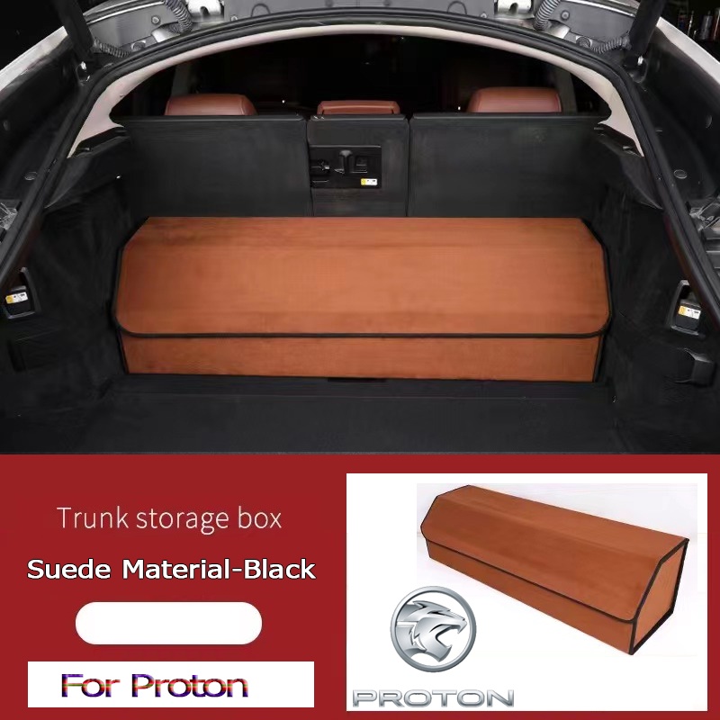 1 Set Tas Penyimpanan Model Lipat Bahan Suede Untuk Proton Saga Persona X50 X70 Iriz Exora