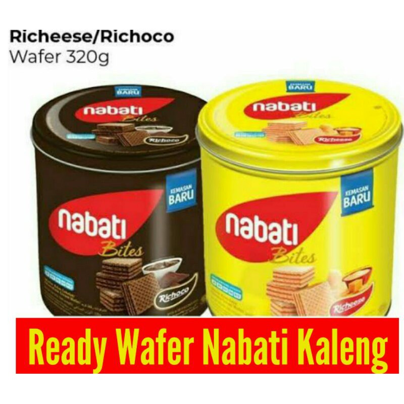 Wafer Nabati Keju &amp; Coklat 300gr Kemasan Kaleng