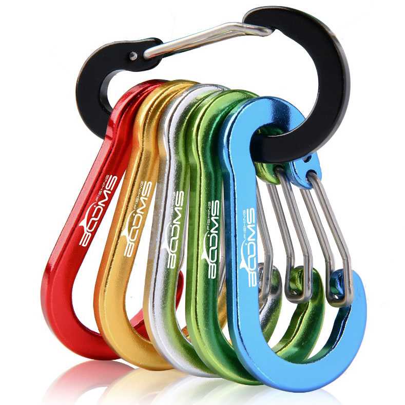 ACOMPS Gantungan Karabiner Aluminium Alloy Snap Clip Lock 6 PCS - CC1