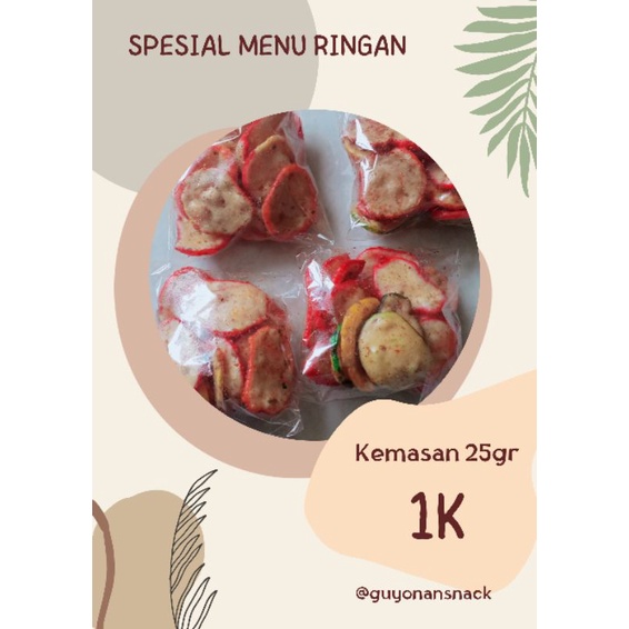 

Kerupuk seblak bantat daun jeruk pedas kemasan 25gr snack