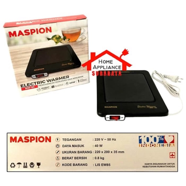 Maspion MW 85 Electric Warmer / Pemanas Elektrik Maspion MW-85