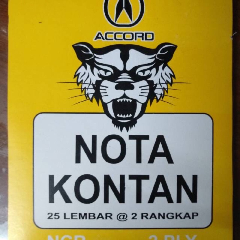 

Nota Kontan Accord NCR 2 rangkap/ ply besar 16 x 21 cm 1box isi 10 pack