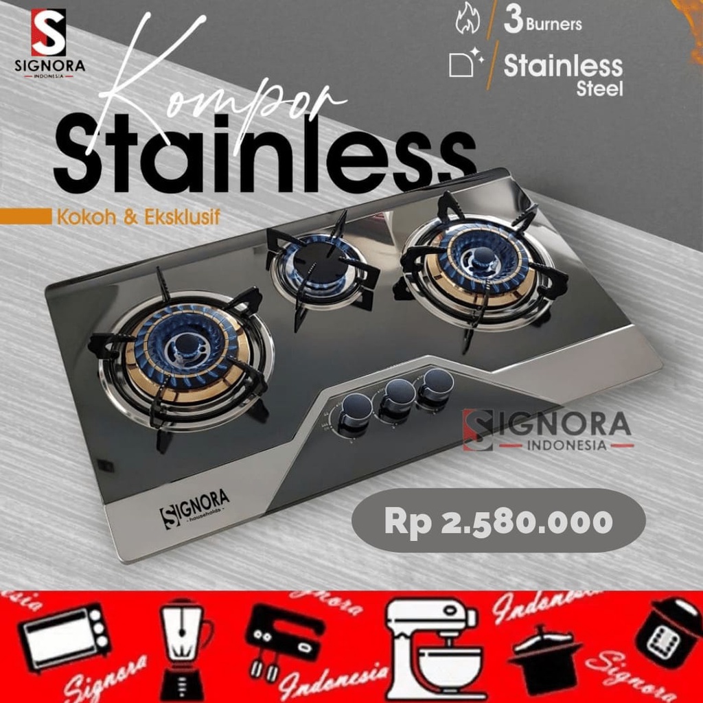 Kompor Stainless signora baru / signora kompor stainless