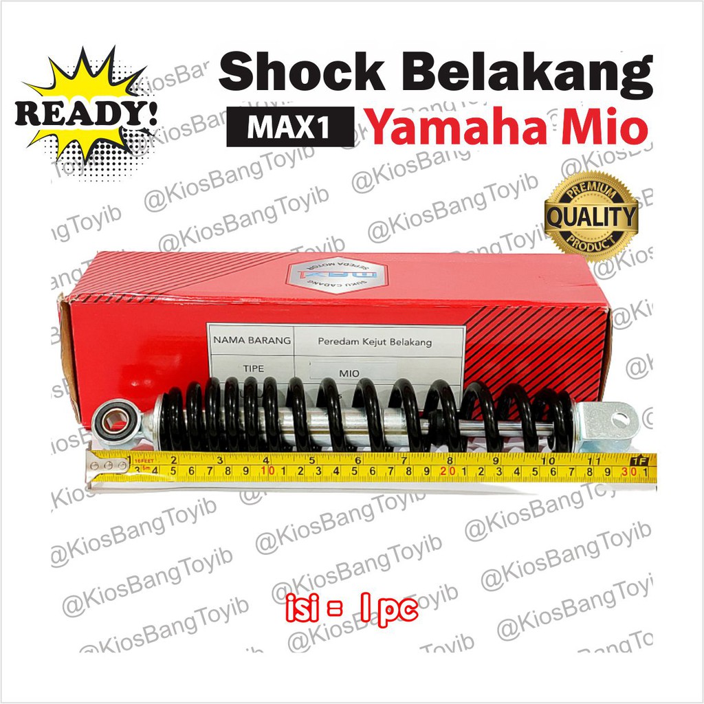 Shockbreaker Shock Belakang Yamaha Mio J M3 Soul GT Hitam【MAX1】