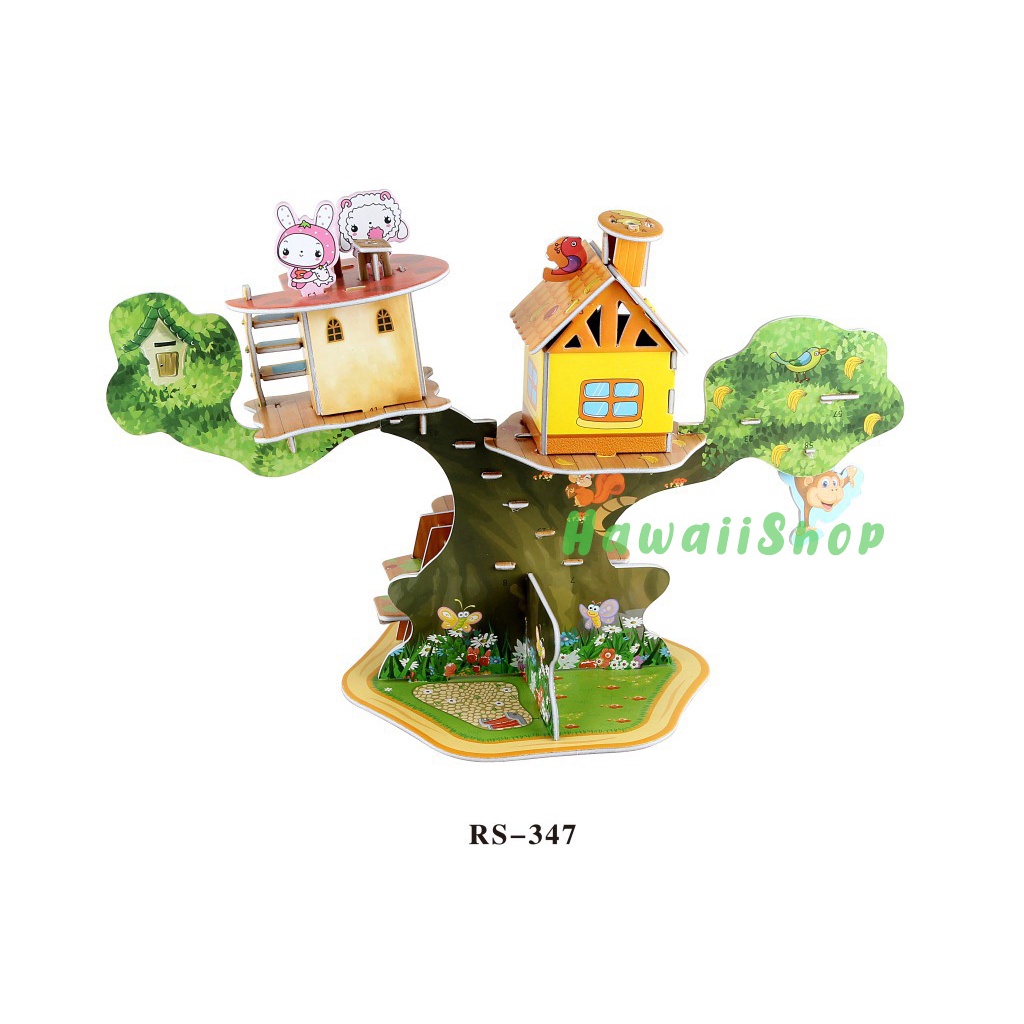 Puzzle 3D FOAM Ukuran Besar RUMAH POHON MELODY / Mainan edukasi anak