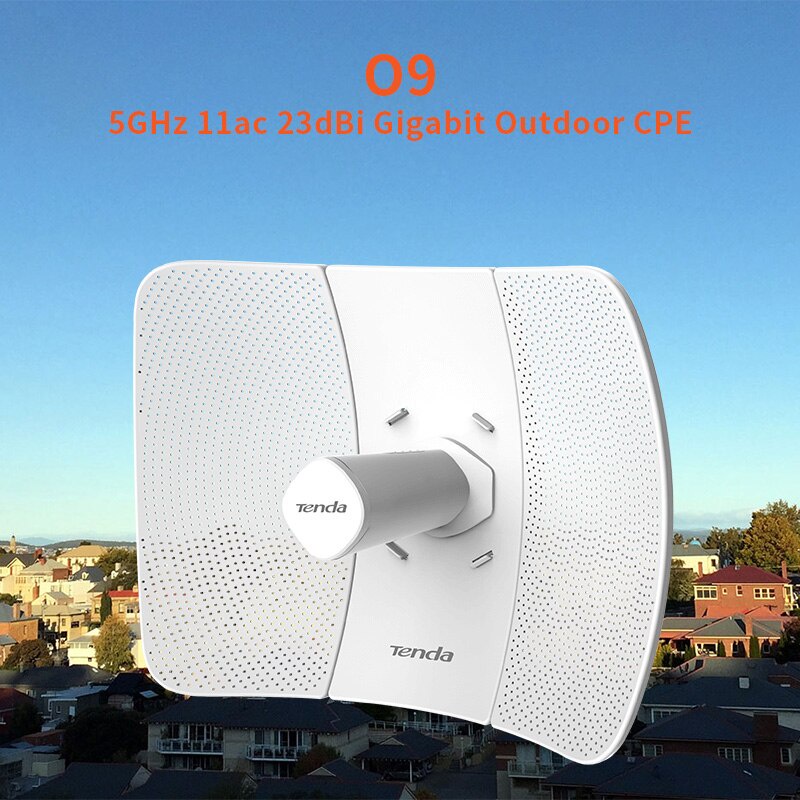 TENDA O9 CPE OUTDOOR 25km (Sejenis Litebeam M5 UBNT LBE M5 lbh canggih krn gigabit)