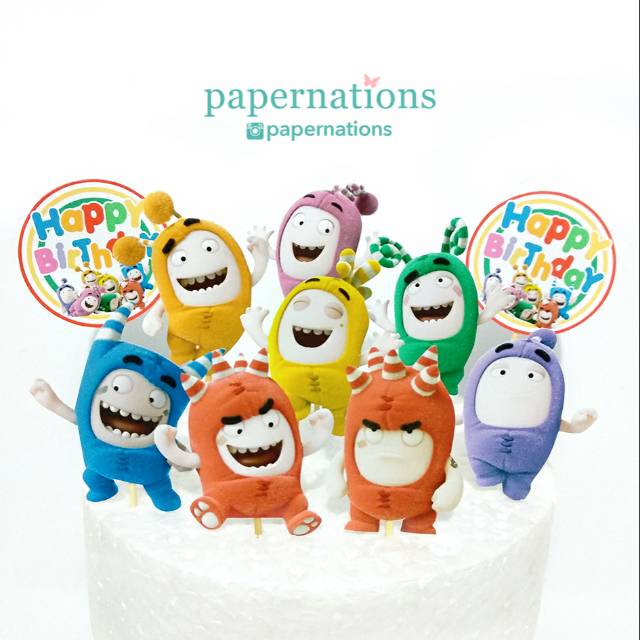 Cupcake Topper Oddbods / Topper Oddbods / Cake Topper Oddbods