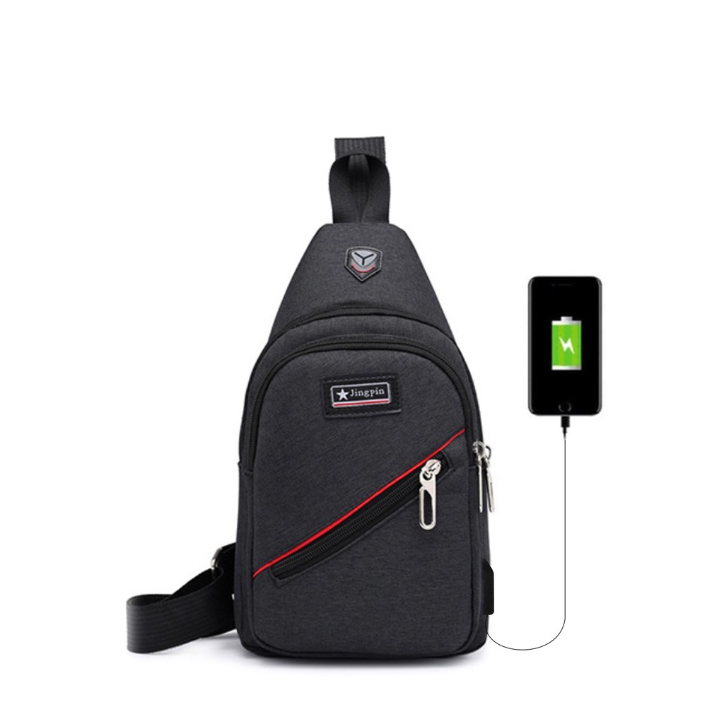 Tas Selempang USB Kanvas Water Resist 7135 Impor Korean