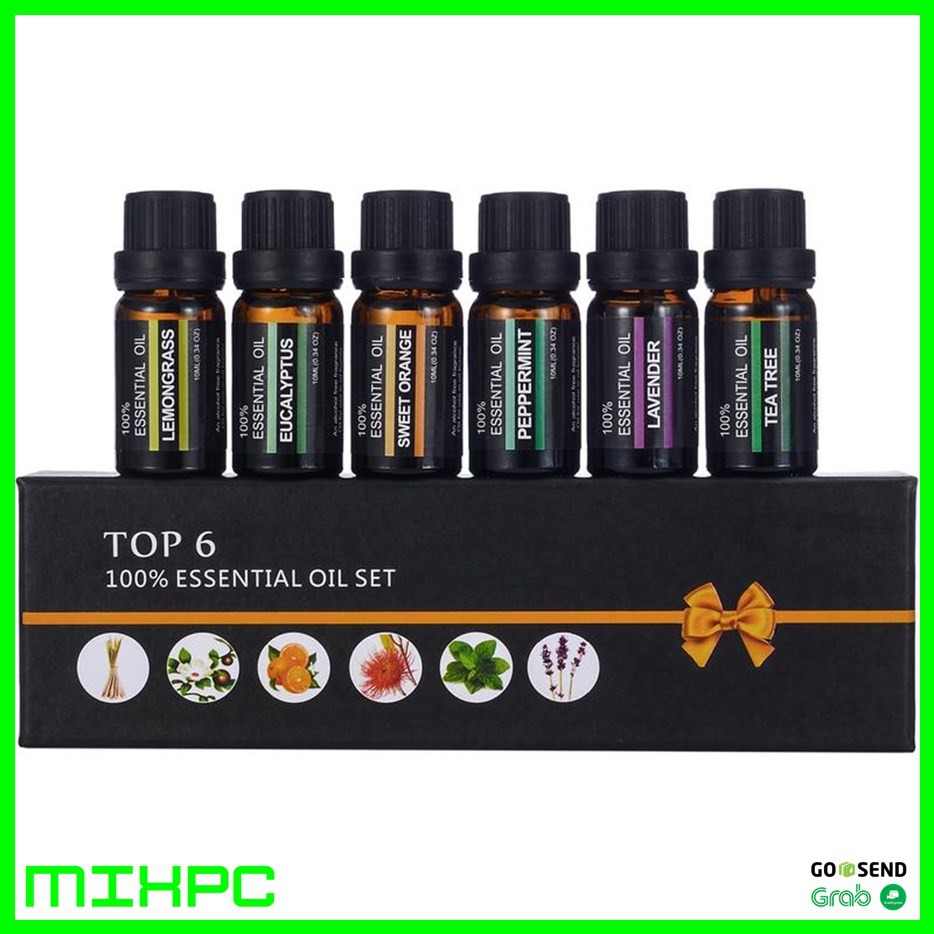 (MAINANKYU) Firstsun Essential Oil  Aromatherapy  Aroma Terapi 6 Botol 10ml