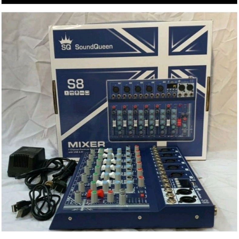 MIXER SOUNDQUEEN SQ S8 ORIGINAL GARANSI RESMI
