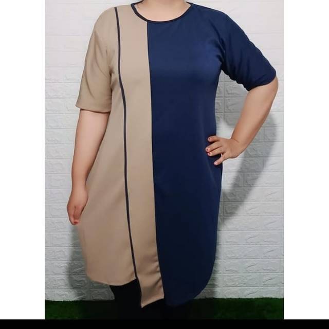 DRESS TUNIK  BAJU  JUMBO  BIGSIZE OVERSIZE PLUS SIZE Shopee  