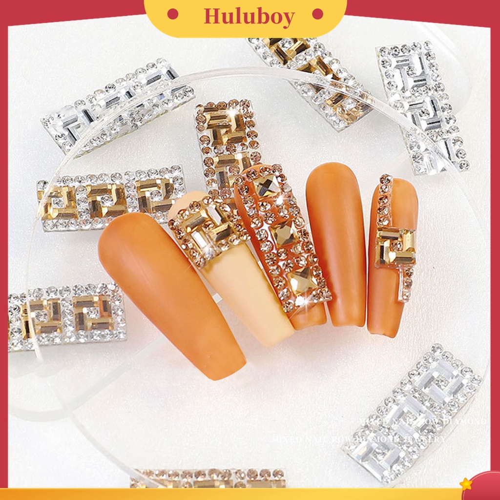 Huluboy Huluboy♡ 1 Set Tape Perekat Kuku 3D Tahan Lama Untuk Wanita